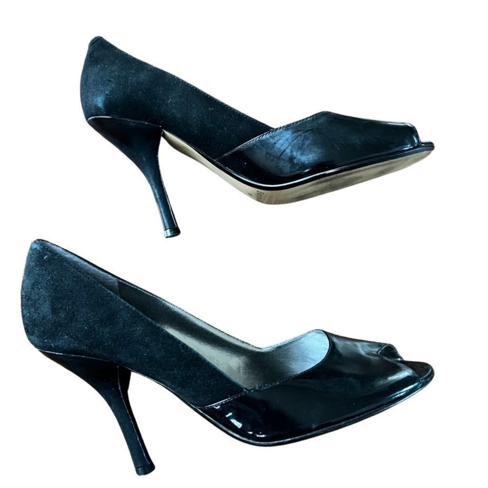 Good🎉 Condition ENZO ANGIOLINI open toed black heels, size 8 - Picture 5 of 10
